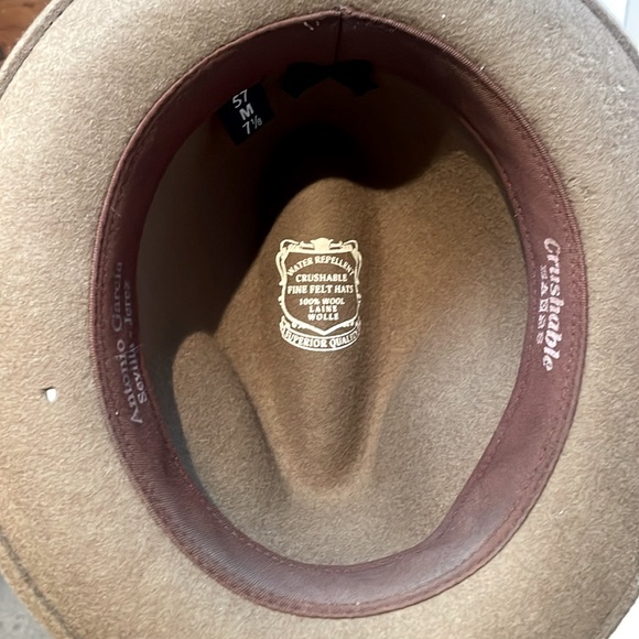 ANTONIO GARCIA CRUSHABLE WOOL FEDORA HAT - Picture 10 of 11